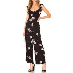 AMUSE SOCIETY black floral jumpsuit
